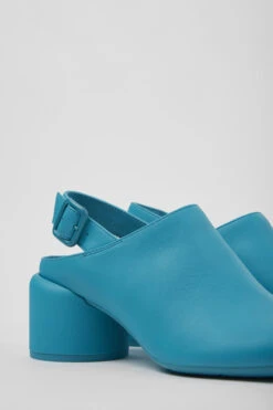 Niki Blue Leather Heels For Women -MK store K201570 002 DF