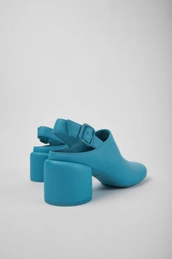 Niki Blue Leather Heels For Women -MK store K201570 002 TF