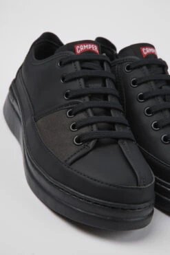 Twins Black Multicolored Recycled Leather Sneakers For Women