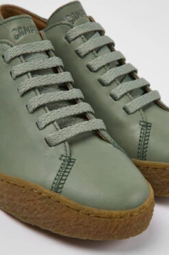 Peu Terreno Green Leather Shoes For Women