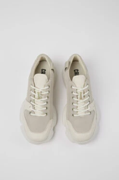 Karst White Leather And Recycled PET Sneakers For Women -MK store K201589 002 CF