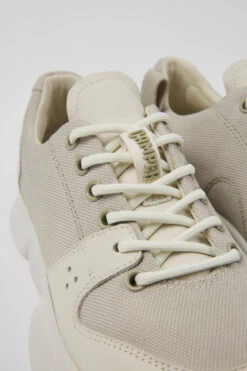 Karst White Leather And Recycled PET Sneakers For Women