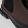 Pix Brown And Black Leather Chelsea Boots For Men