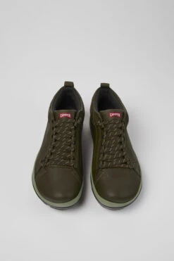 Peu Pista GORE-TEX GORE-TEX Green-gray Leather Shoes For Men -MK store K300285 031 CF