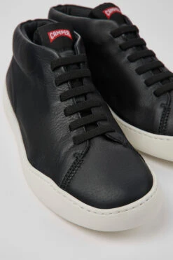 Peu Touring Black Leather Sneakers For Men