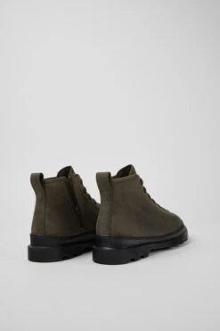 Brutus Dark Green Nubuck Ankle Boots For Men -MK store K300444 002 TF