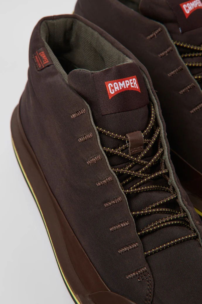 Beetle PrimaLoft® Dark Brown Textile And Nubuck Ankle Boots For Men 3 Beetle PrimaLoft® Dark Brown Textile And Nubuck Ankle Boots For Men