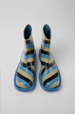 MIL 1978 Multicolored Leather Ankle Boots For Men -MK store K300464 001 CF