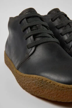 Peu Terreno Gray Leather Shoes For Men