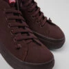 Peu Roda Burgundy Recycled Cotton Sneakers For Men