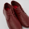 Right Burgundy Leather Shoes For Women 1 Right Burgundy Leather Shoes For Women -MK store K400221 032 DF