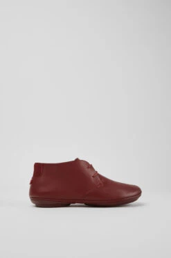 Right Burgundy Leather Shoes For Women -MK store K400221 032 LF