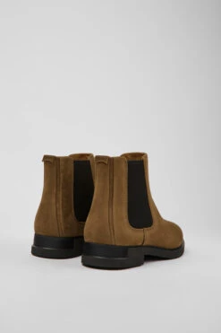 Iman Brown Nubuck Chelsea Boots For Women -MK store K400299 022 TF