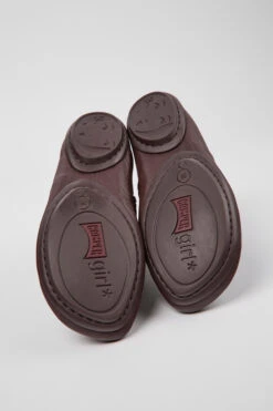 Right Burgundy Leather Ankle Boots For Women -MK store K400313 016 SF