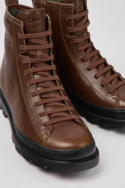 Brutus Brown Lace-up Boots For Women