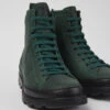 Brutus Green Nubuck Lace-up Boots For Women