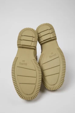 Pix Beige Leather Ankle Boots For Women -MK store K400388 013 SF