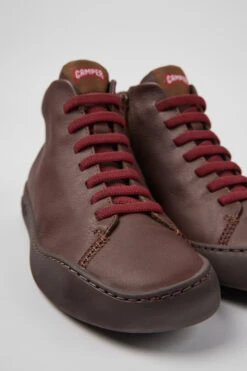 Peu Touring Brown Leather Sneakers For Women