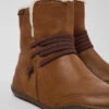 Peu Brown Leather Ankle Boots For Women -MK store K400505 013 DF