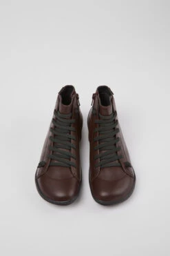 Peu Burgundy Leather Ankle Boots For Women -MK store K400509 019 CF