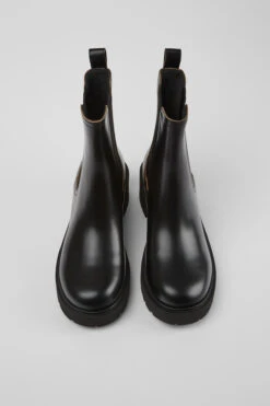 Milah Black Leather Boots For Women -MK store K400575 001 CF