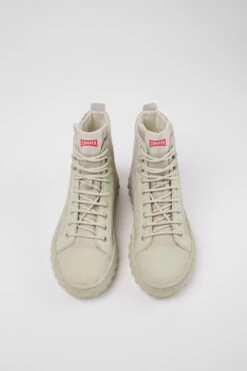 Ground PrimaLoft® MICHELIN Light Gray Textile And Leather Ankle Boots For Women 10 Ground PrimaLoft® MICHELIN Light Gray Textile And Leather Ankle Boots For Women -MK store K400584 014 CF