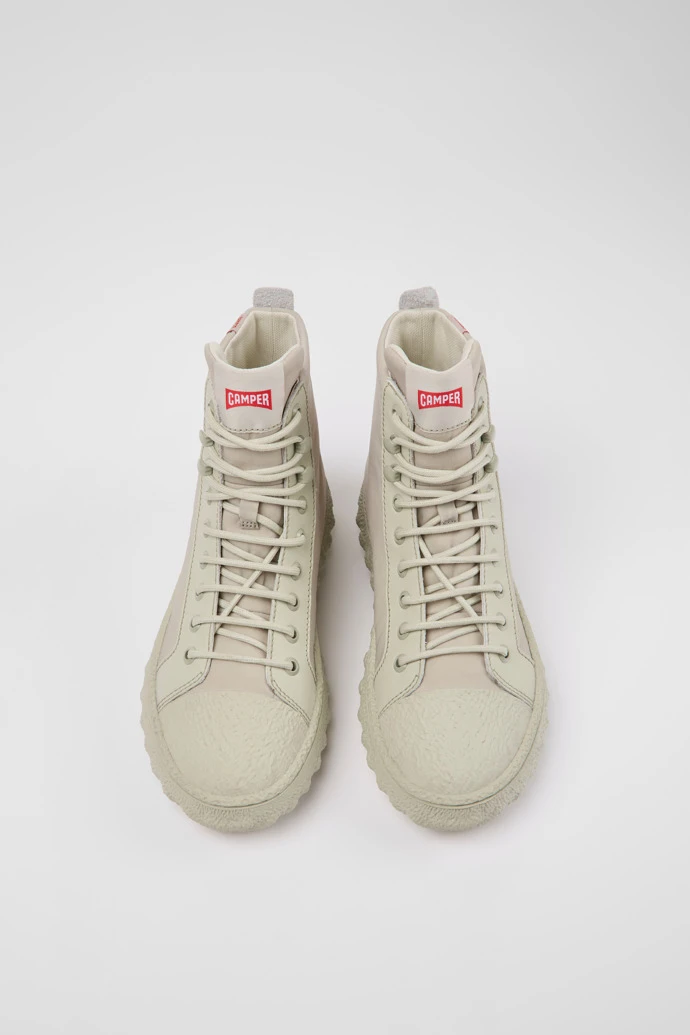 Ground PrimaLoft® MICHELIN Light Gray Textile And Leather Ankle Boots For Women 6 Ground PrimaLoft® MICHELIN Light Gray Textile And Leather Ankle Boots For Women - Image 4