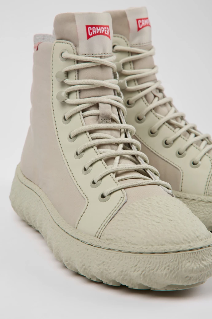 Ground PrimaLoft® MICHELIN Light Gray Textile And Leather Ankle Boots For Women 3 Ground PrimaLoft® MICHELIN Light Gray Textile And Leather Ankle Boots For Women