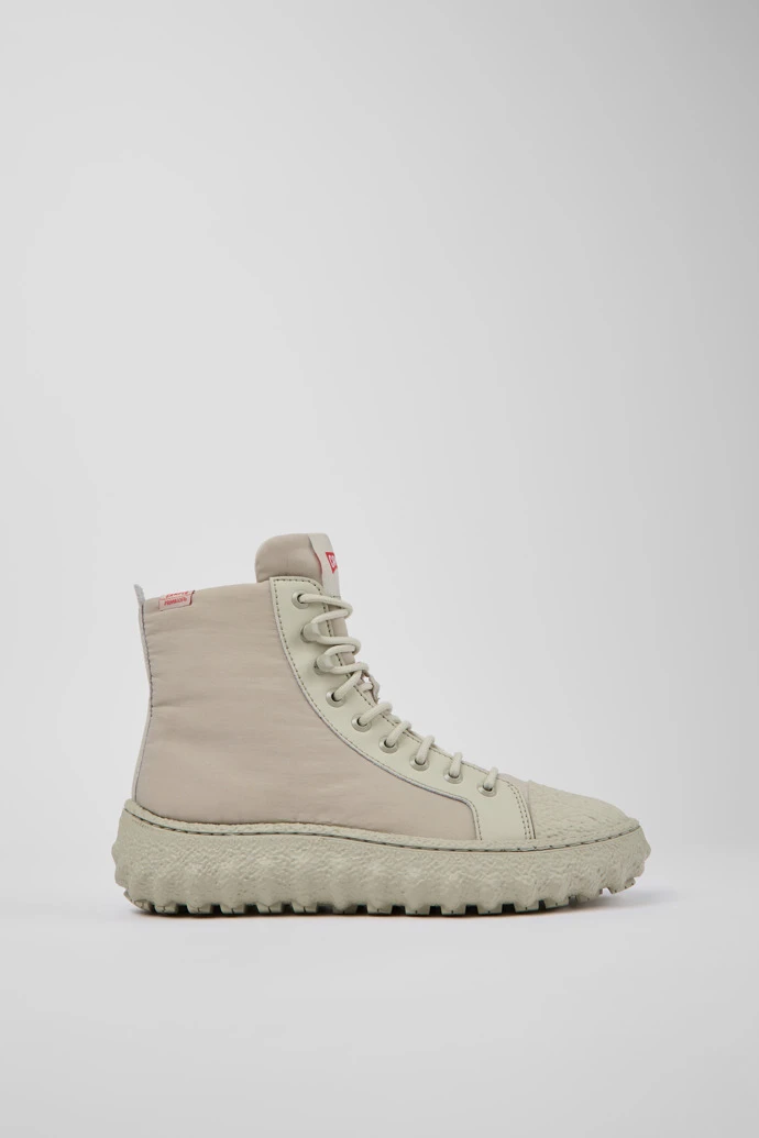 Ground PrimaLoft® MICHELIN Light Gray Textile And Leather Ankle Boots For Women 4 Ground PrimaLoft® MICHELIN Light Gray Textile And Leather Ankle Boots For Women - Image 2