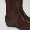 Bonnie Burgundy Leather Boots For Women -MK store K400631 005 DF