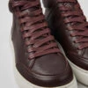 Runner K21 Burgundy Leather Sneakers For Women
