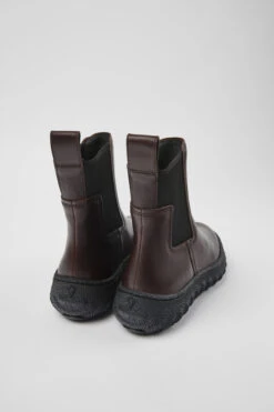 Ground MICHELIN Burgundy Leather Ankle Boots For Women -MK store K400654 005 TF