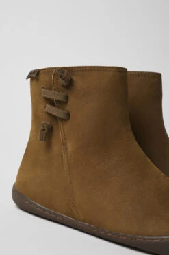 Peu Brown Nubuck Ankle Boots For Women