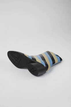 Bonnie Multicolored Striped Leather Boots For Women -MK store K400686 002 SF