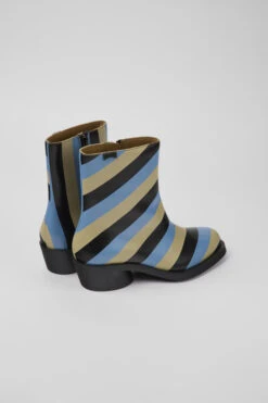 Bonnie Multicolored Striped Leather Boots For Women -MK store K400686 002 TF