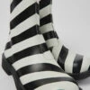 MIL 1978 Black And White Leather Ankle Boots For Women -MK store K400691 002 DF