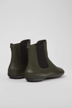 Right Green Leather Ankle Boots -MK store K400705 003 TF