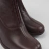 Kiara Burgundy Leather And Recycled PET Boots For Women -MK store K400708 003 DF