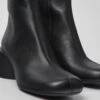 Niki Black Leather Boots For Women