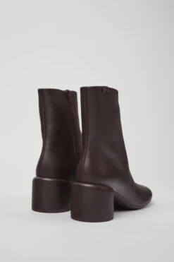 Niki Burgundy Leather Boots For Women -MK store K400712 002 TF