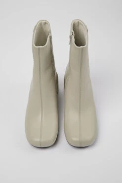 Niki Gray Leather Boots For Women -MK store K400712 006 CF