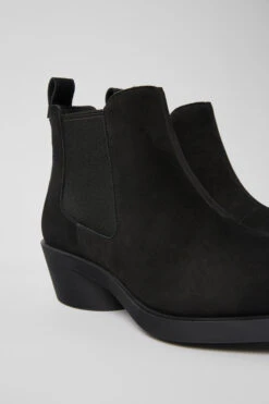 Bonnie Black Nubuck Ankle Boots For Women