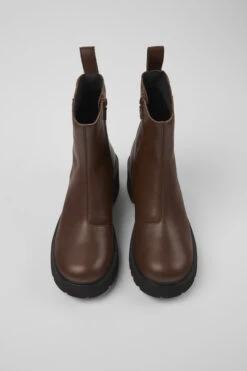 Milah HYDROSHIELD® Brown Leather Boots For Women -MK store K400725 002 CF