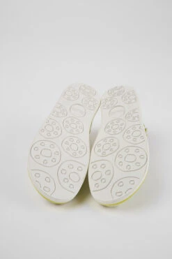 Peu Rambla Green And White Striped Recycled Cotton Shoes For Kids -MK store K800110 005 SF