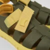 Oruga Green And Yellow Leather Sandals For Kids