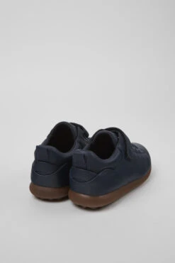 Pelotas Navy Blue Leather And Textile Shoes For Kids -MK store K800316 004 TF