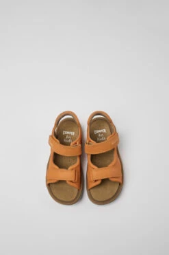 Bicho Orange Leather Sandals For Kids -MK store K800333 011 CF