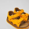 Bicho Yellow Leather Sandals For Kids -MK store K800362 011 DF