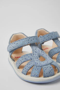 Bicho Blue Nubuck Sandals For Kids
