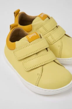 Peu Yellow Leather Shoes For Kids